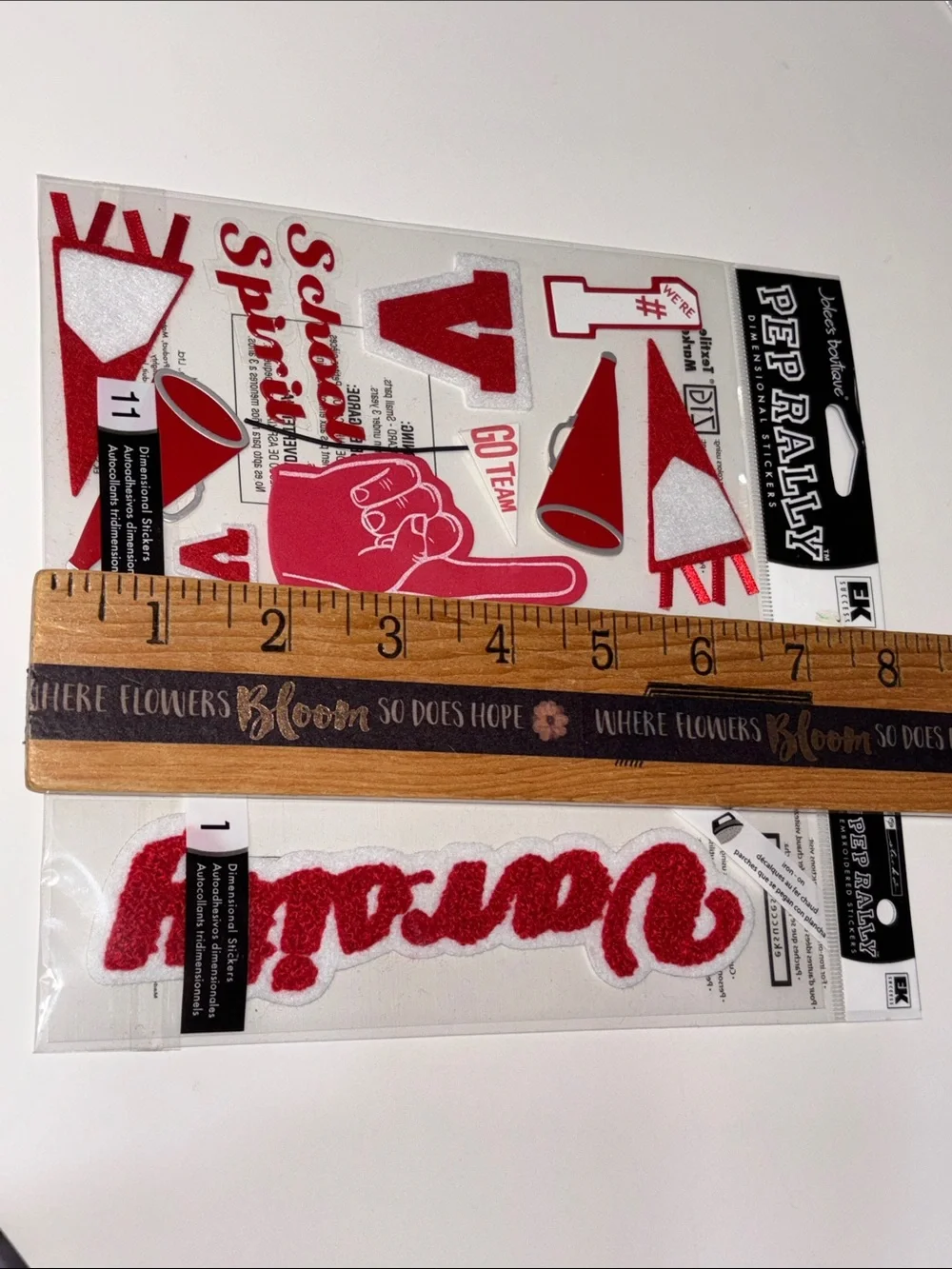 Jolee's Boutique RED SCHOOL SPIRIT Scrapbook Dimensional Stickers Varsity